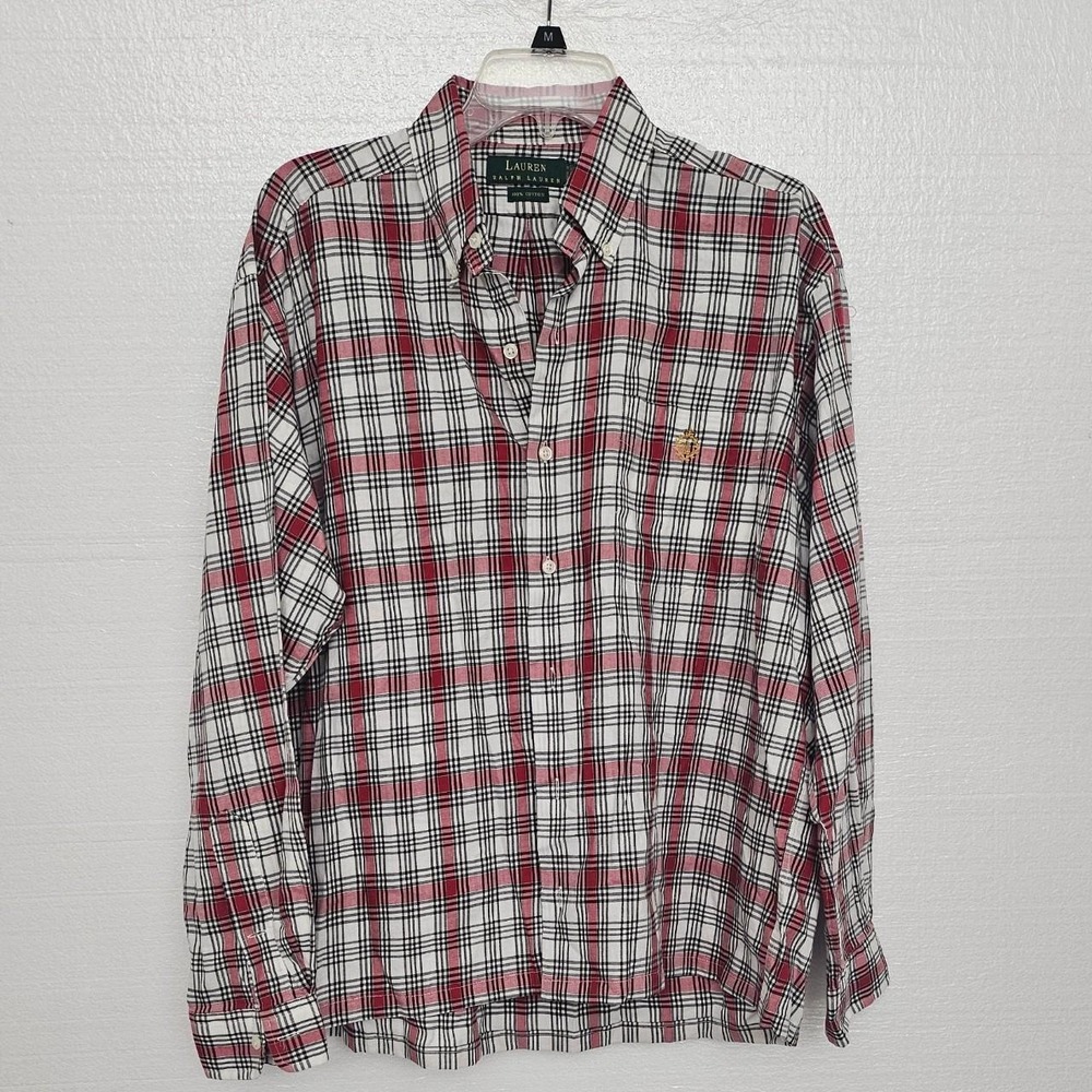 Ralph Lauren, Gold Crest Logo Button Up Size M